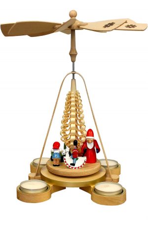 Santa with Toys and tree Christmas Pyramid