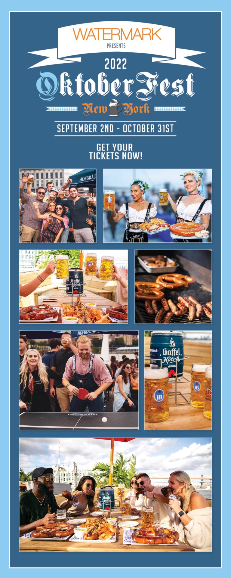MONDAY-THURSDAY: OktoberFest NYC 2022 at WATERMARK: Sept – Oct